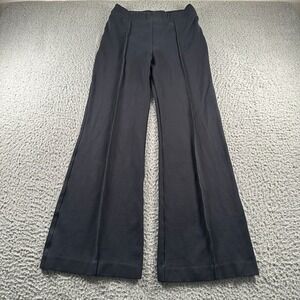 Spanx Pants Womens M Black Flare Wide Leg Pull On Ponte Front Seamed Stretch